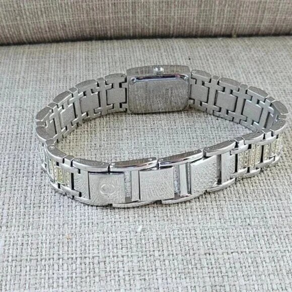 Vintage Elgin Women Wristwatch Silver Tone Crystals Accent Band Analog Watch - Picture 5 of 11